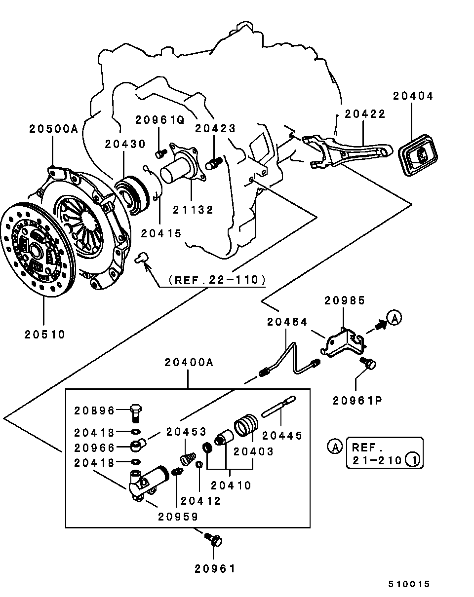 Mitsubishi MD747418 - Рабочий цилиндр, система сцепления autospares.lv