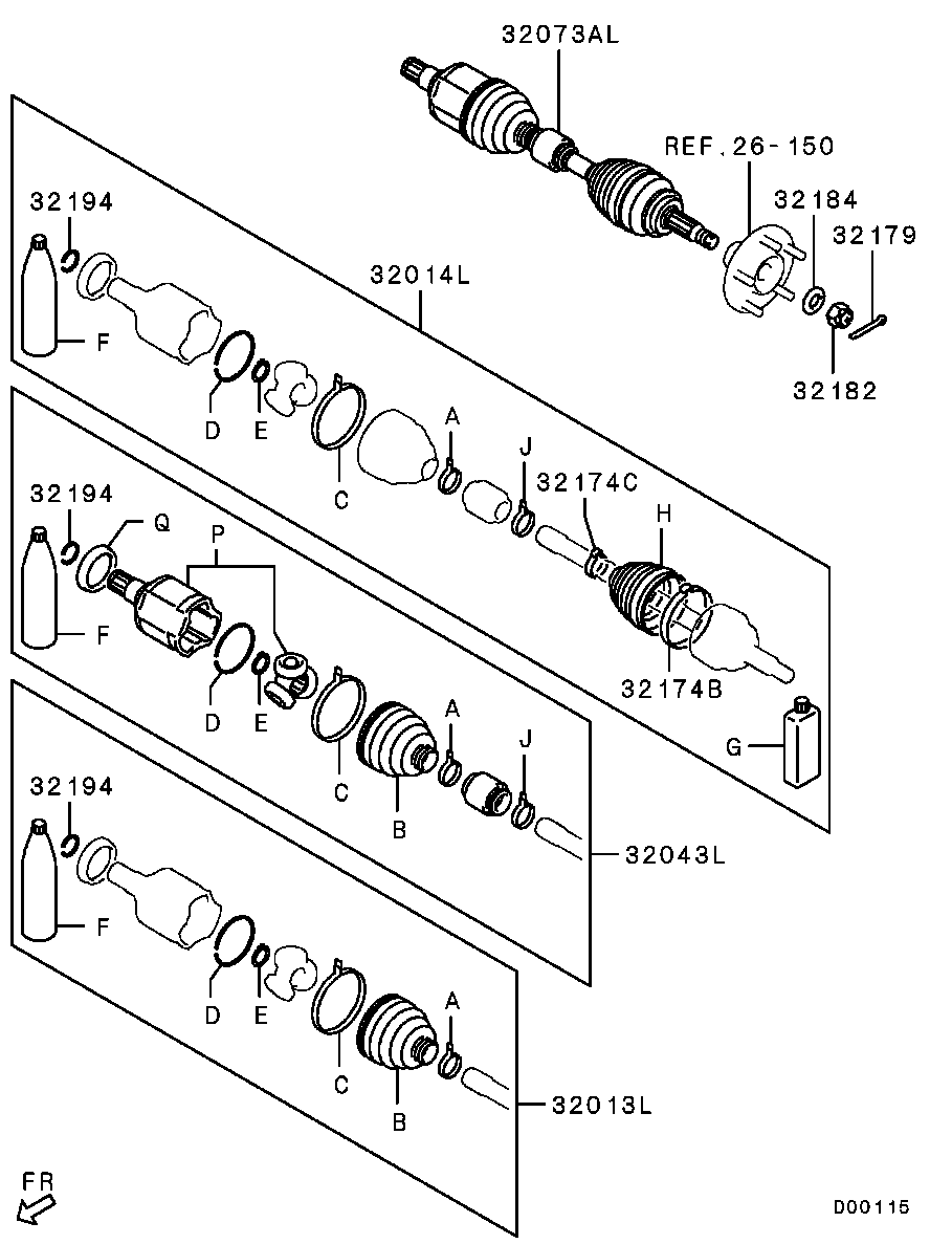 Mitsubishi 3817A126 - Пыльник, приводной вал autospares.lv