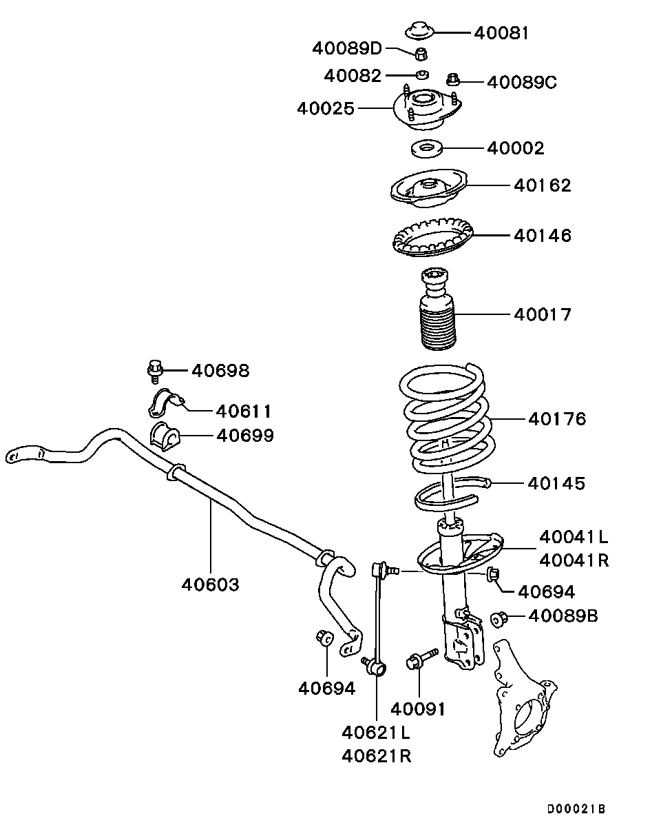 MAZDA MR594349 - Опора стойки амортизатора, подушка autospares.lv