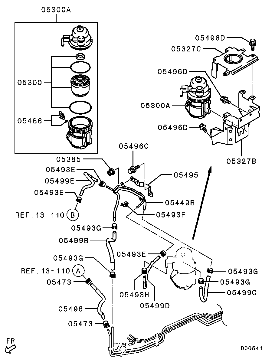 Mitsubishi 1770A053 - Топливный фильтр autospares.lv