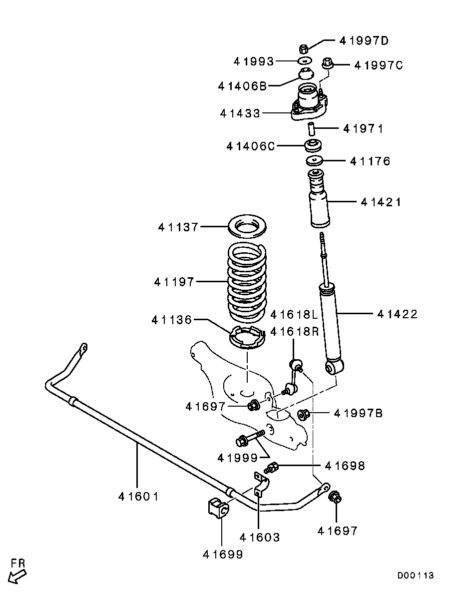 CITROËN 4162A034 - Сайлентблок, стойка амортизатора autospares.lv