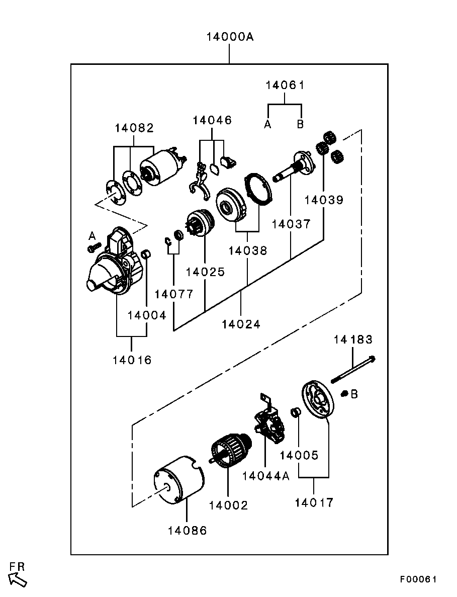 Mitsubishi 1810A008 - Стартер autospares.lv