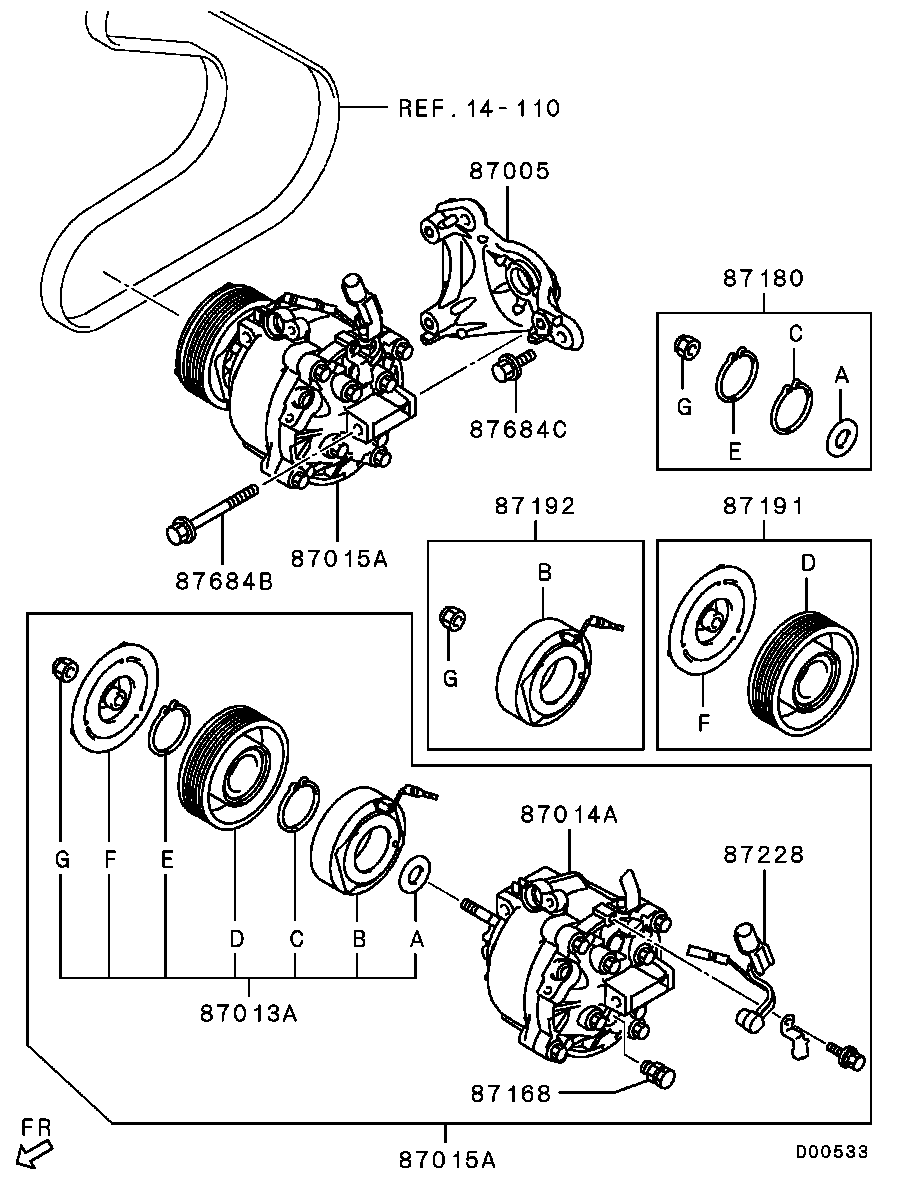 Chevrolet 7813A419 - Компрессор кондиционера autospares.lv