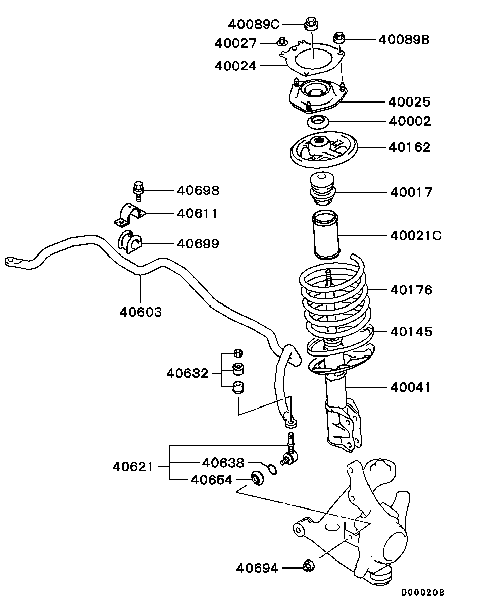 Dodge MR554860 - Опора стойки амортизатора, подушка autospares.lv