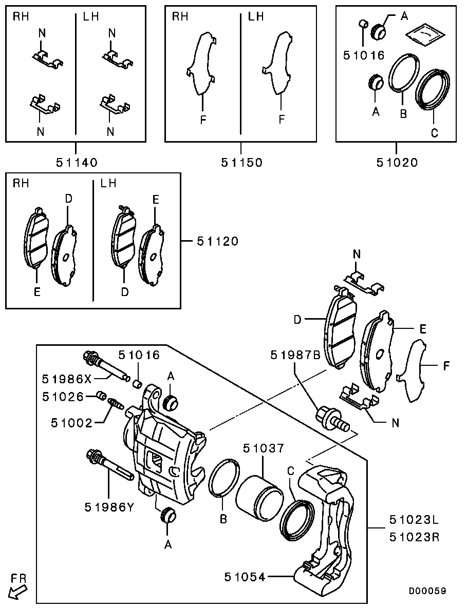 Mitsubishi 4605A476 - Тормозной суппорт autospares.lv