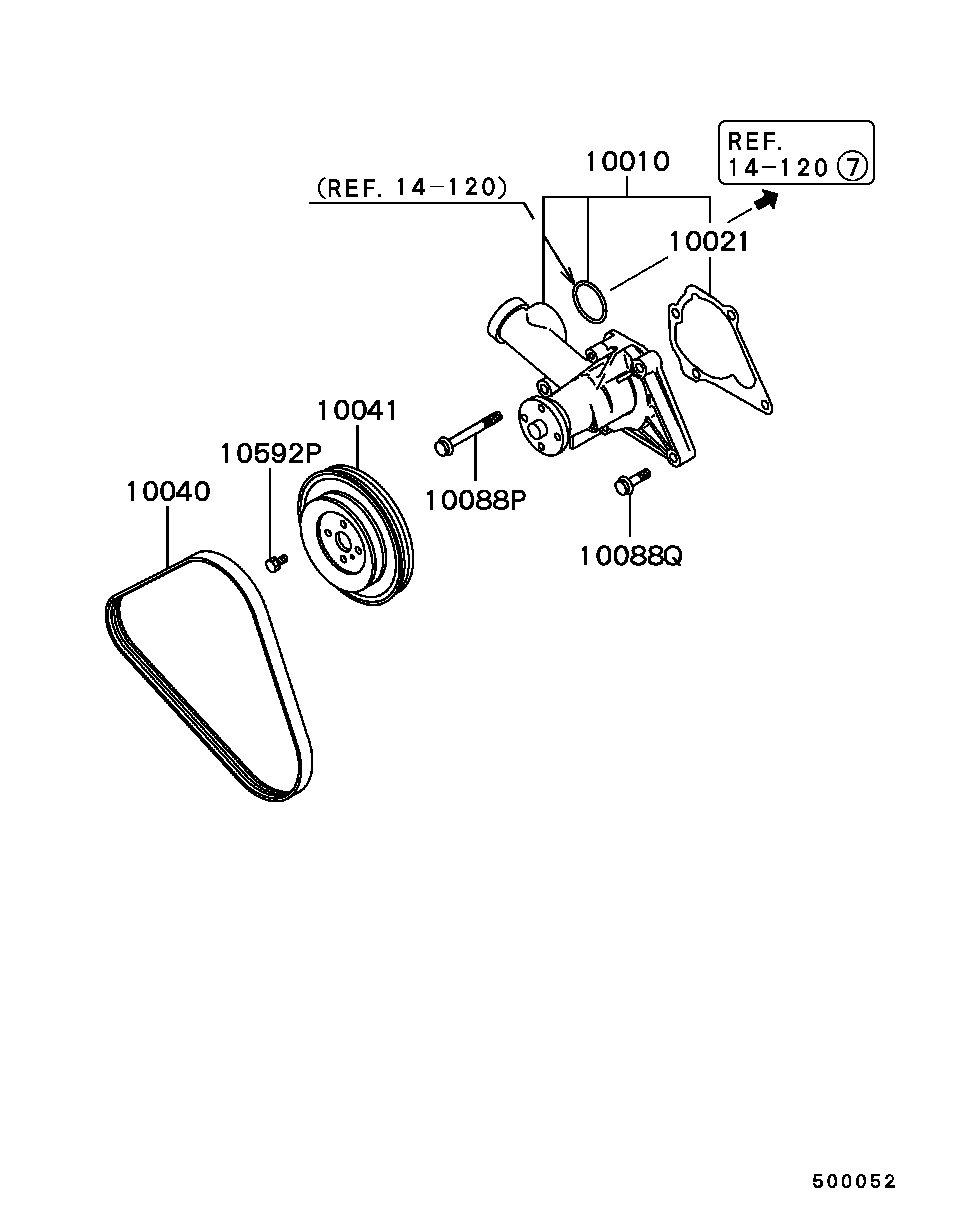 KIA MD117356 - Поликлиновой ремень autospares.lv