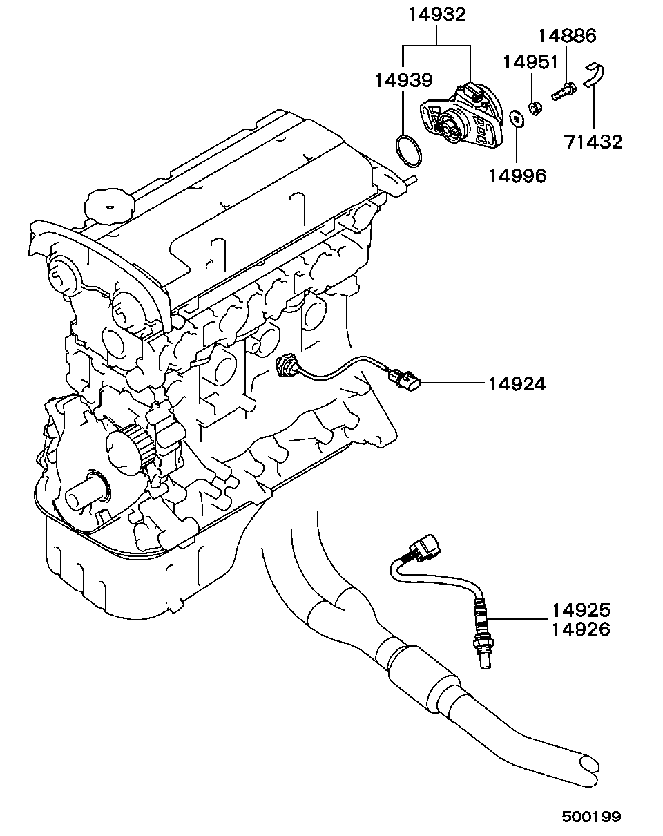 Mitsubishi MD182691 - Лямбда-зонд, датчик кислорода autospares.lv