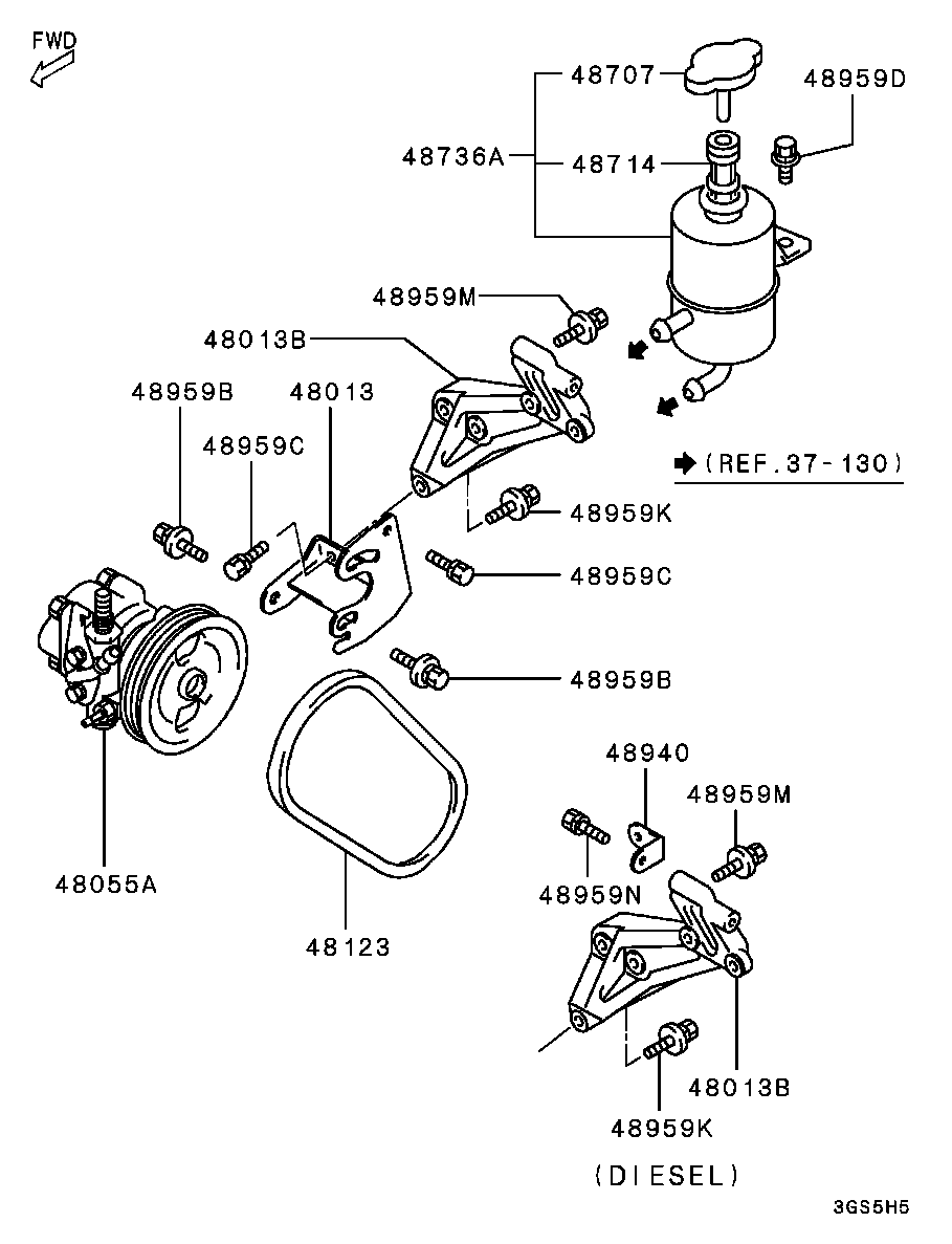 Chevrolet MD186111 - Поликлиновой ремень autospares.lv