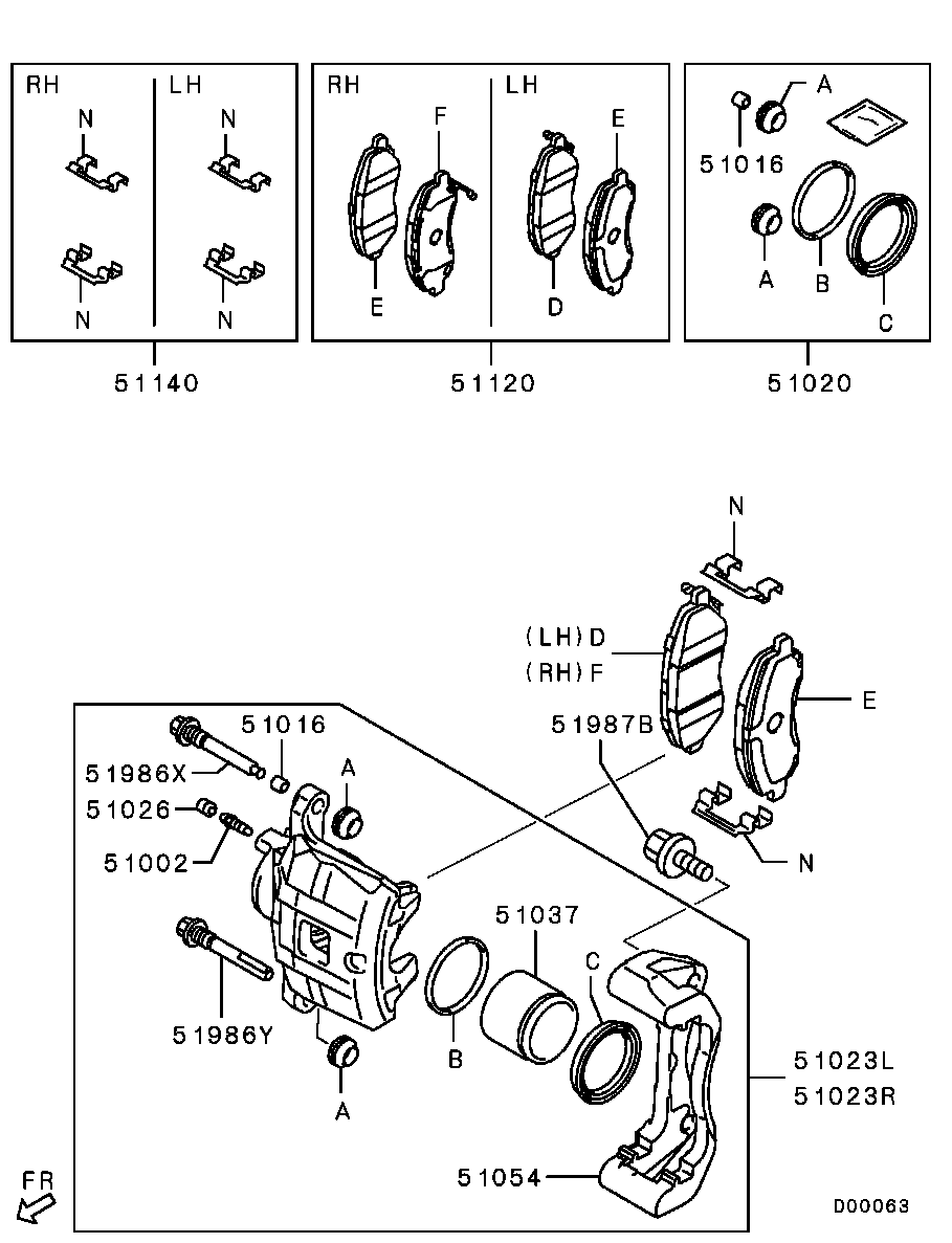 Mitsubishi 4605A860 - Тормозной суппорт autospares.lv