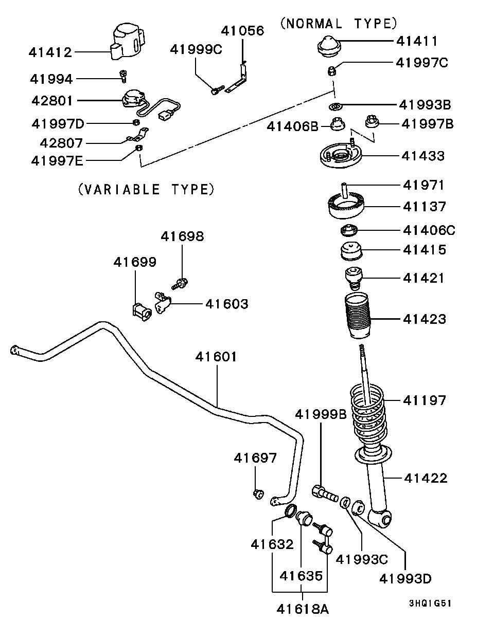 Hyundai MB892982 - Тяга / стойка, стабилизатор autospares.lv