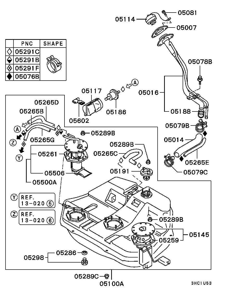 Mitsubishi MB890047 - Топливный фильтр autospares.lv