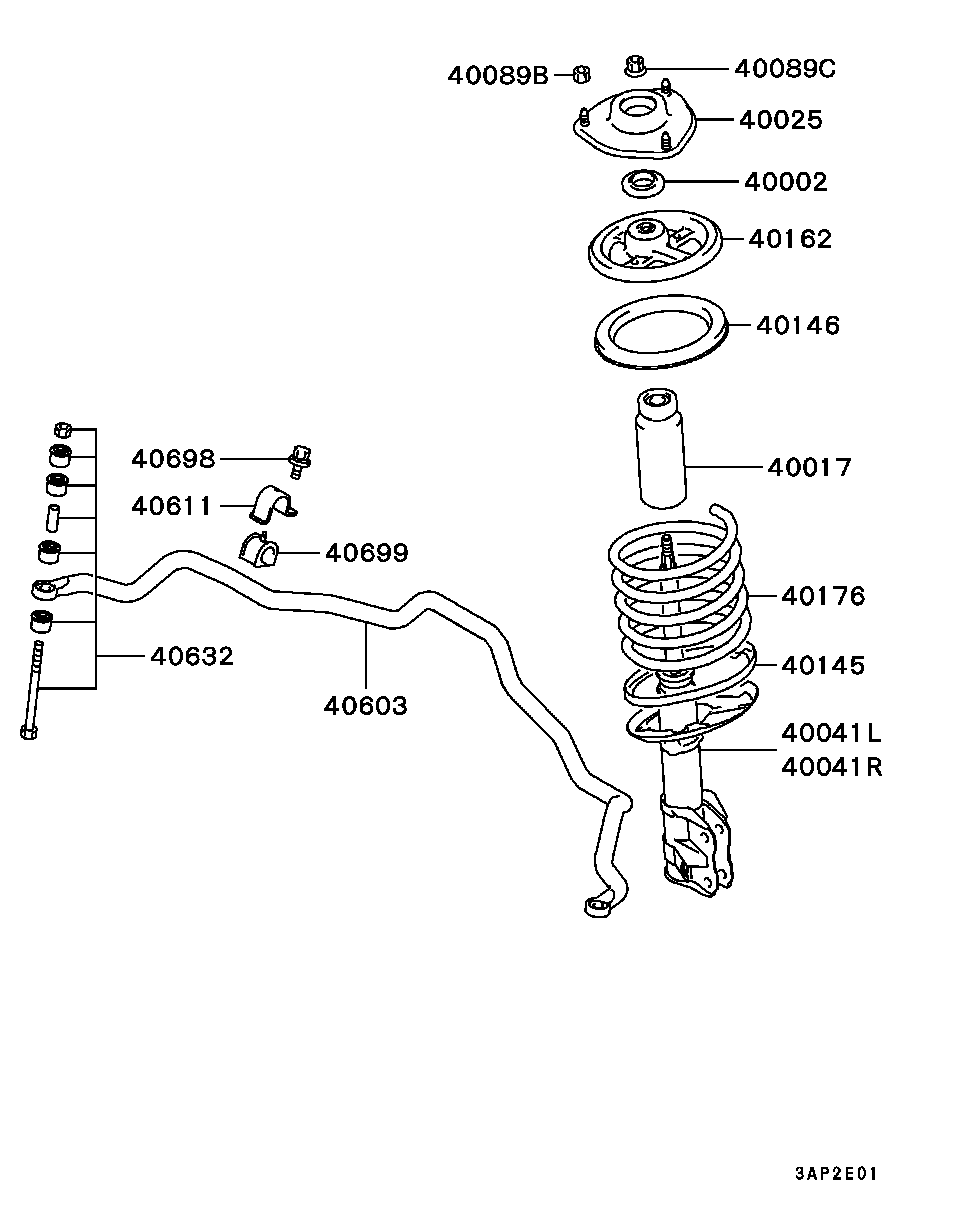 Mitsubishi MR316528 - Опора стойки амортизатора, подушка autospares.lv