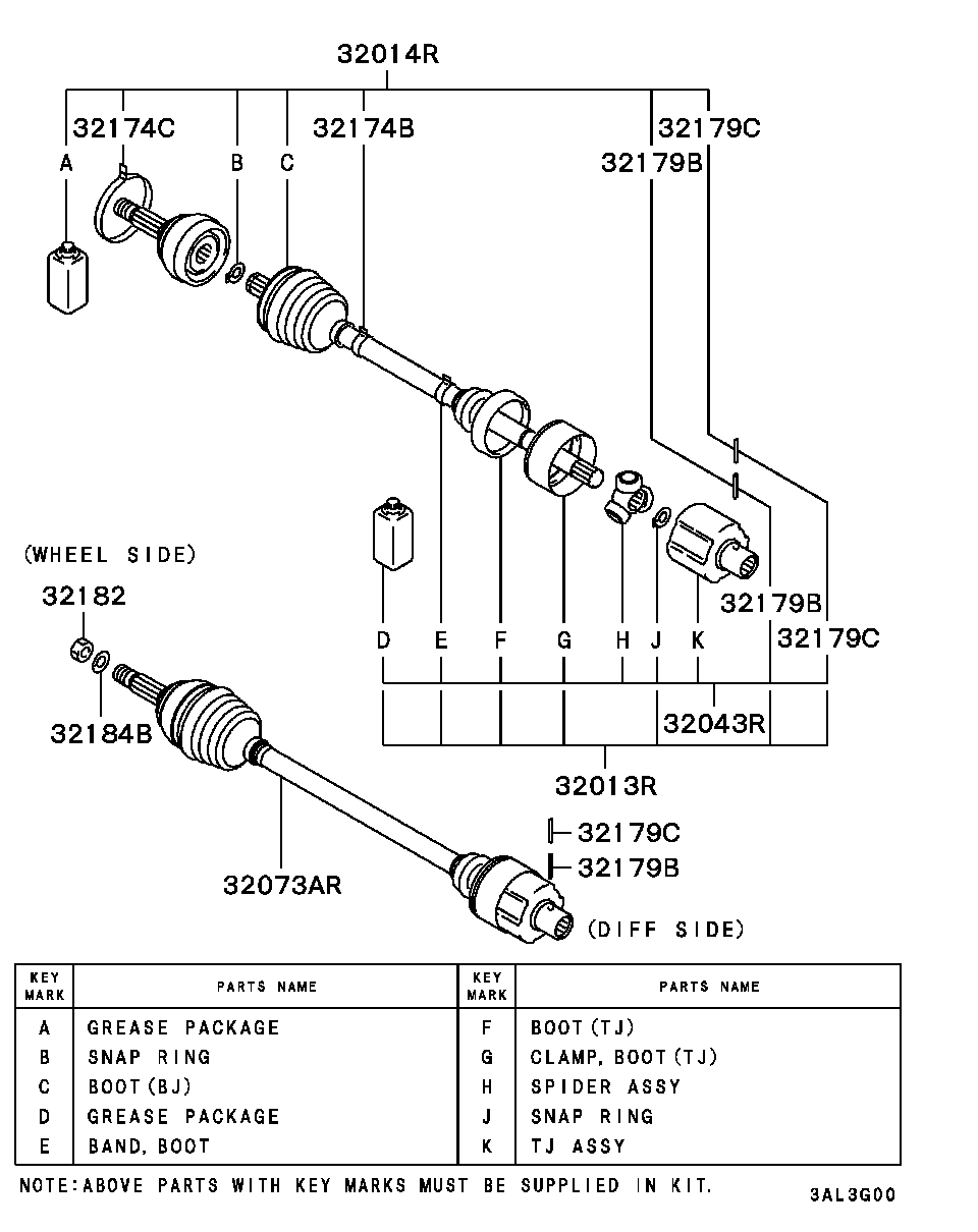 Mitsubishi MR911572 - Пыльник, приводной вал autospares.lv