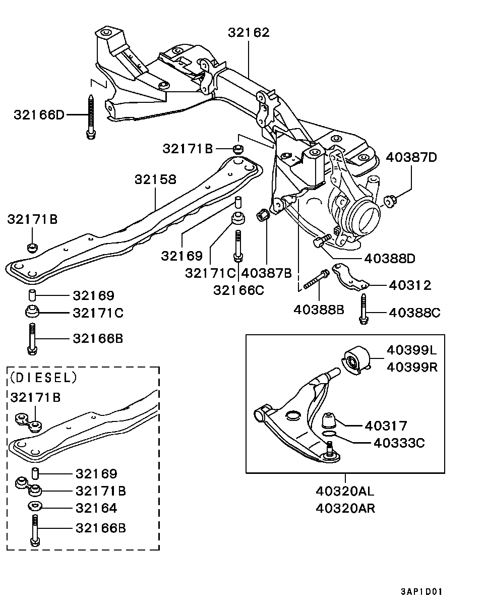 Chrysler MR911569 - Шаровая опора, несущий / направляющий шарнир autospares.lv