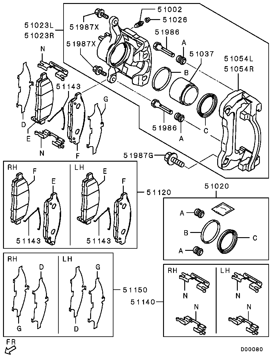 Mitsubishi 4605A201 - Тормозной суппорт autospares.lv