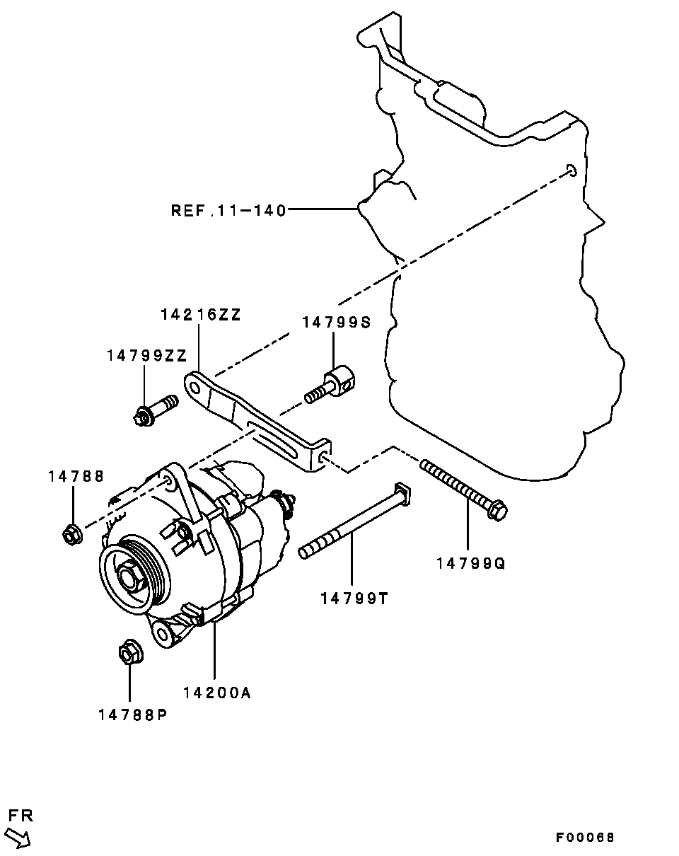 Mitsubishi MU010343 - Опора стойки амортизатора, подушка autospares.lv