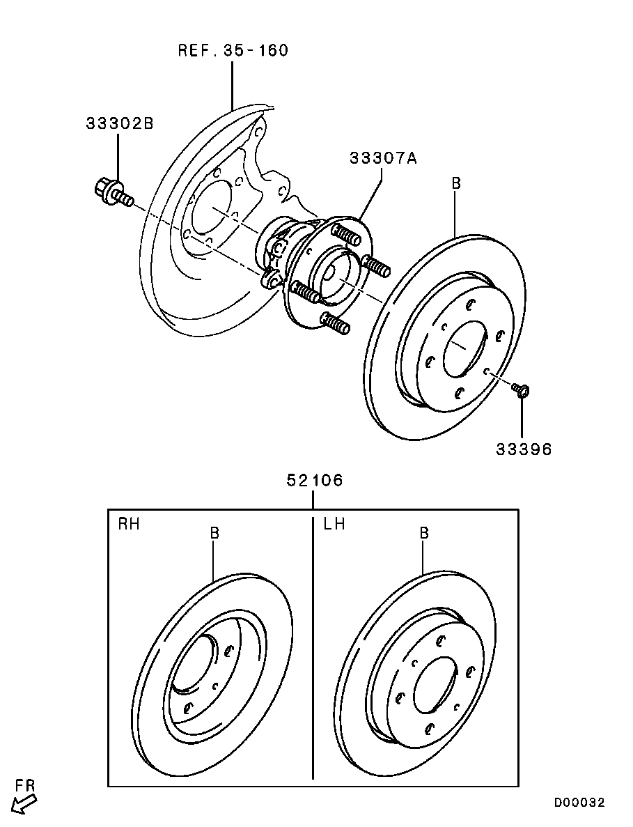 Mitsubishi 4605A076 - Тормозной диск autospares.lv