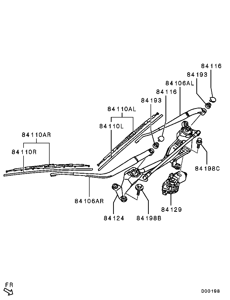 Mitsubishi 8250A221 - Щетка стеклоочистителя autospares.lv