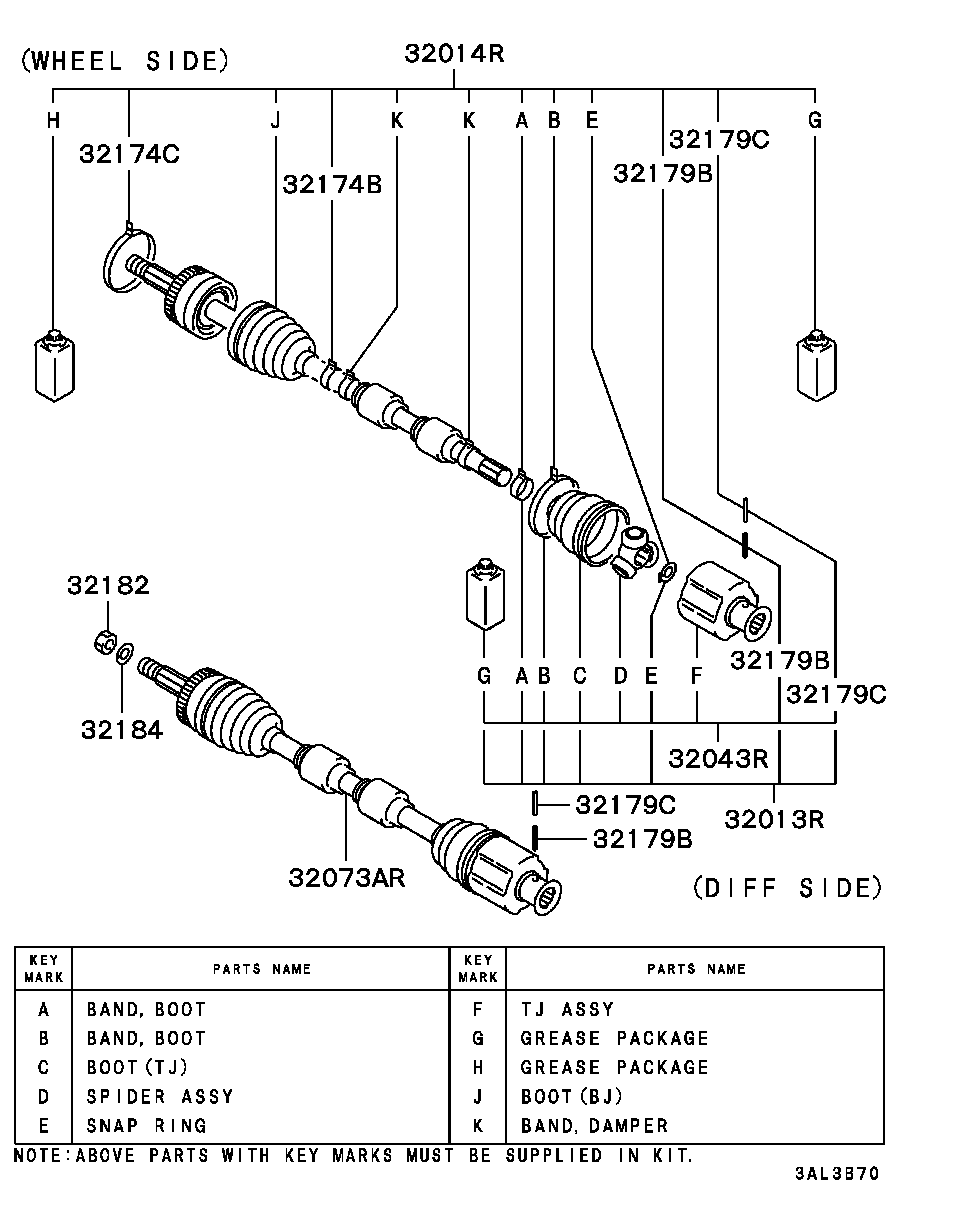 Mitsubishi MR911157 - Пыльник, приводной вал autospares.lv