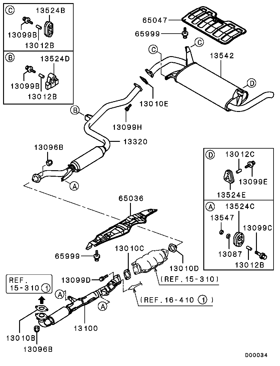 Mitsubishi MR224264 - Прокладка, труба выхлопного газа autospares.lv