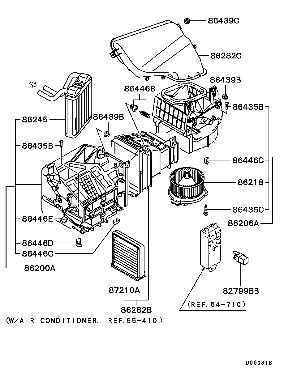 Mitsubishi MR262425 - Фильтр воздуха в салоне autospares.lv