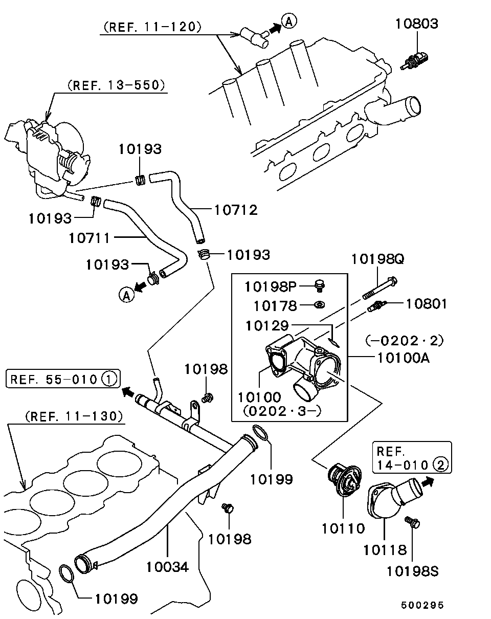 Mitsubishi MD310106 - Термостат охлаждающей жидкости / корпус autospares.lv