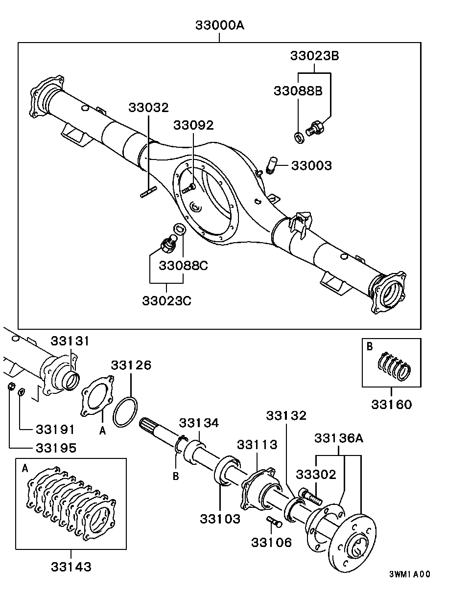 Mitsubishi MB185319 - Подшипник ступицы колеса, комплект autospares.lv