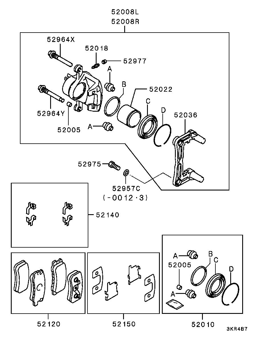 Mitsubishi MN102628 - Тормозные колодки, дисковые, комплект autospares.lv