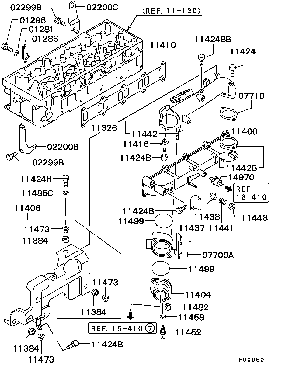 Mitsubishi ME203212 - Прокладка, впускной коллектор autospares.lv