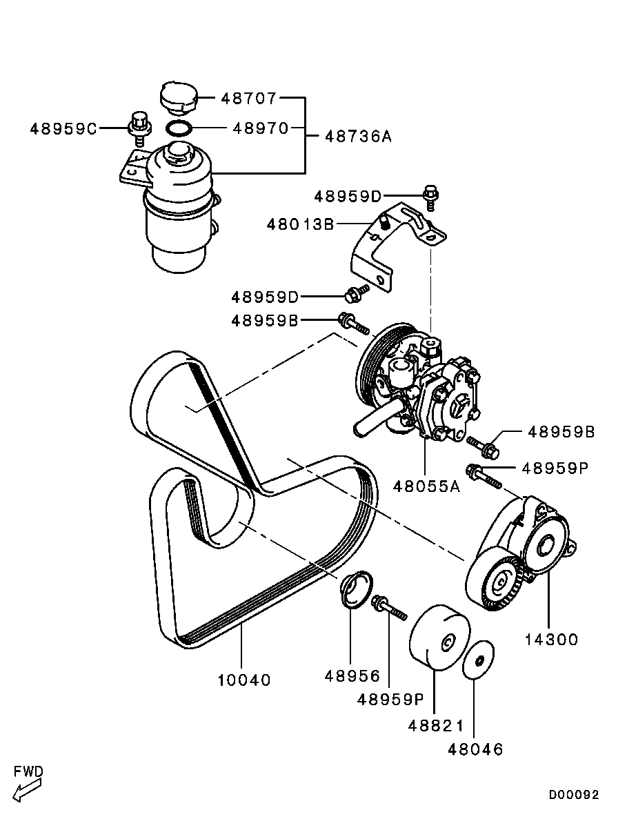 Suzuki 4451A020 - Поликлиновой ремень autospares.lv