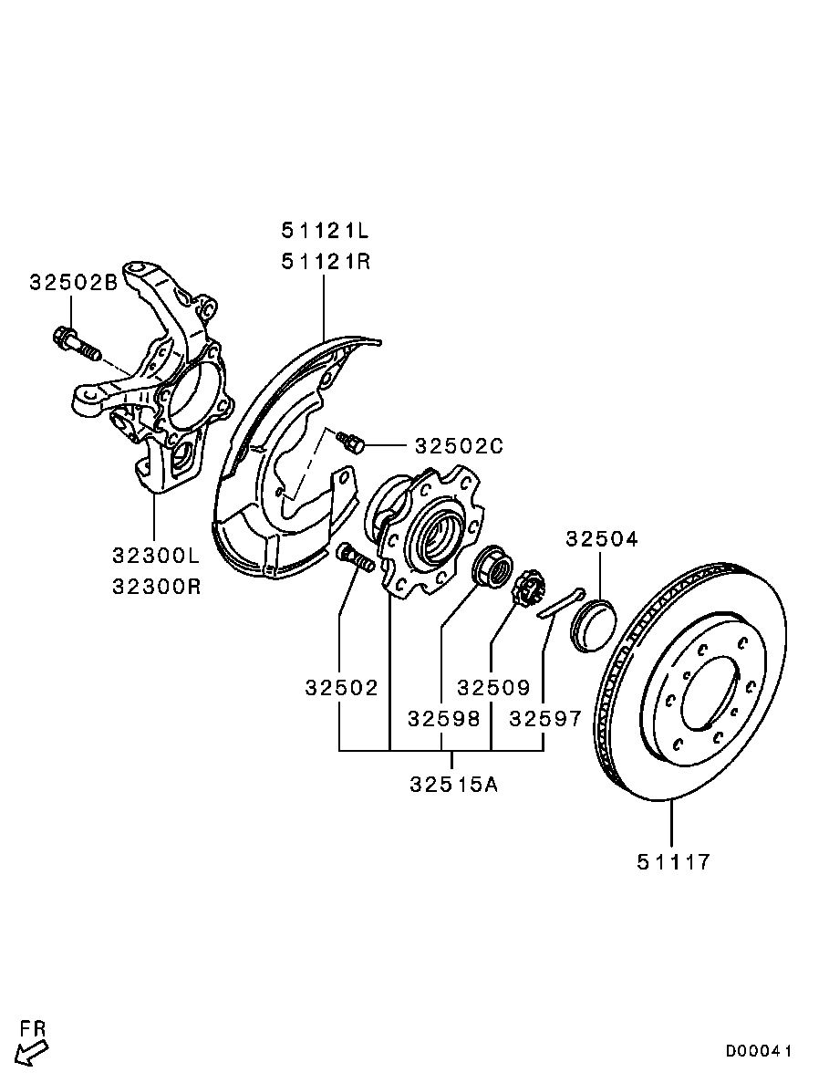 Mitsubishi 4615A061 - Тормозной диск autospares.lv