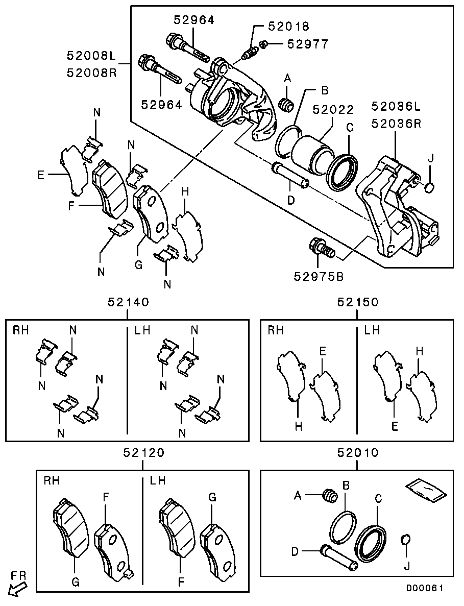 Mitsubishi 4605A910 - Тормозной суппорт autospares.lv