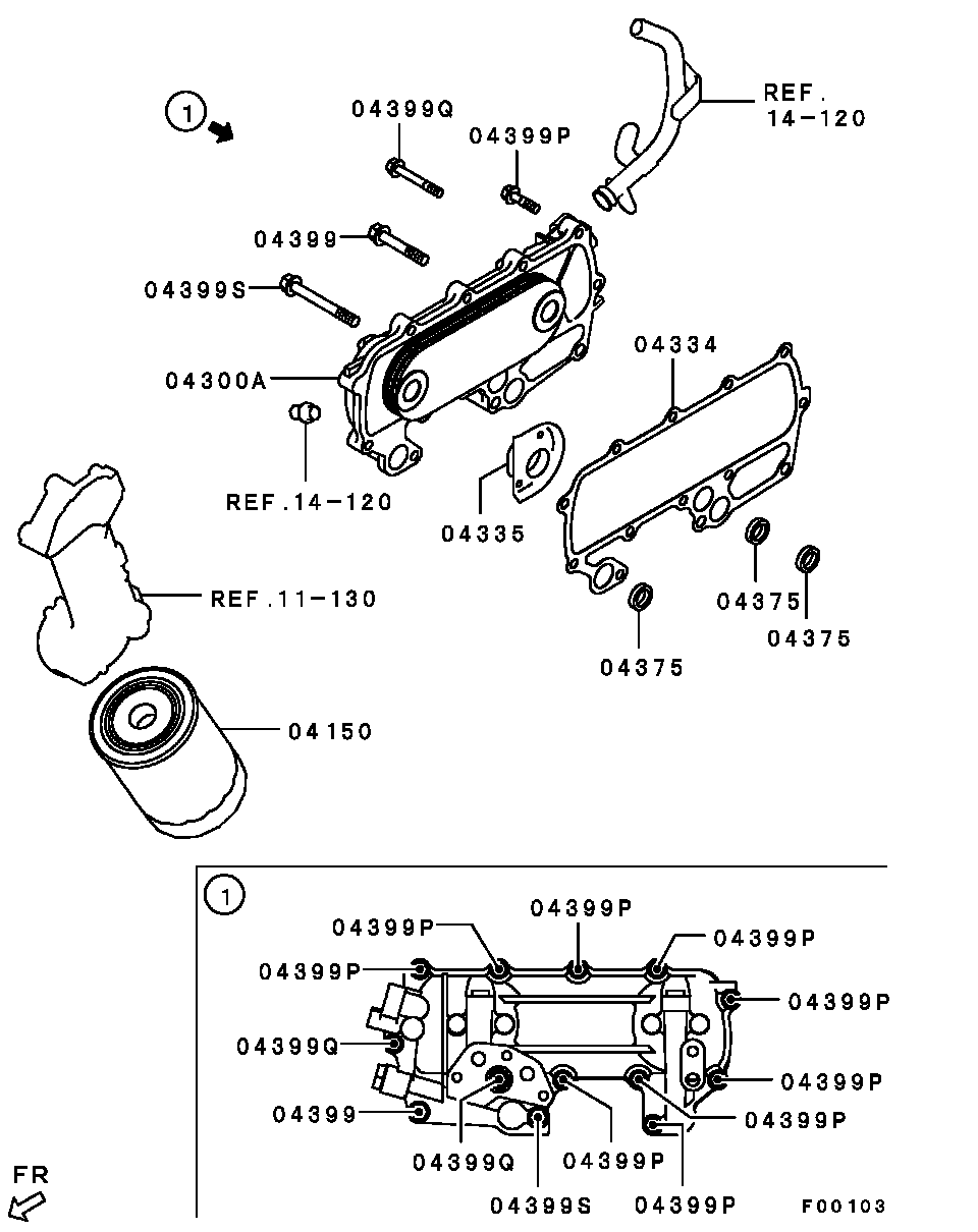 Mitsubishi 1230A154 - Масляный фильтр autospares.lv