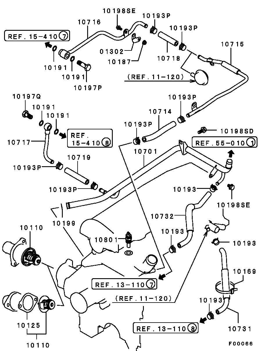 Mitsubishi MD165629 - Термостат охлаждающей жидкости / корпус autospares.lv