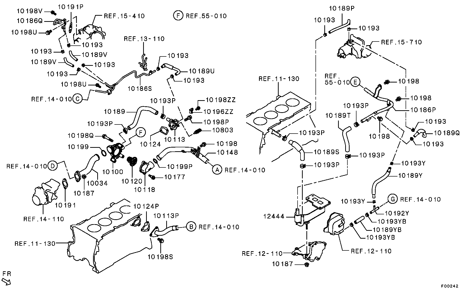 Mitsubishi 1305A190 - Термостат охлаждающей жидкости / корпус autospares.lv