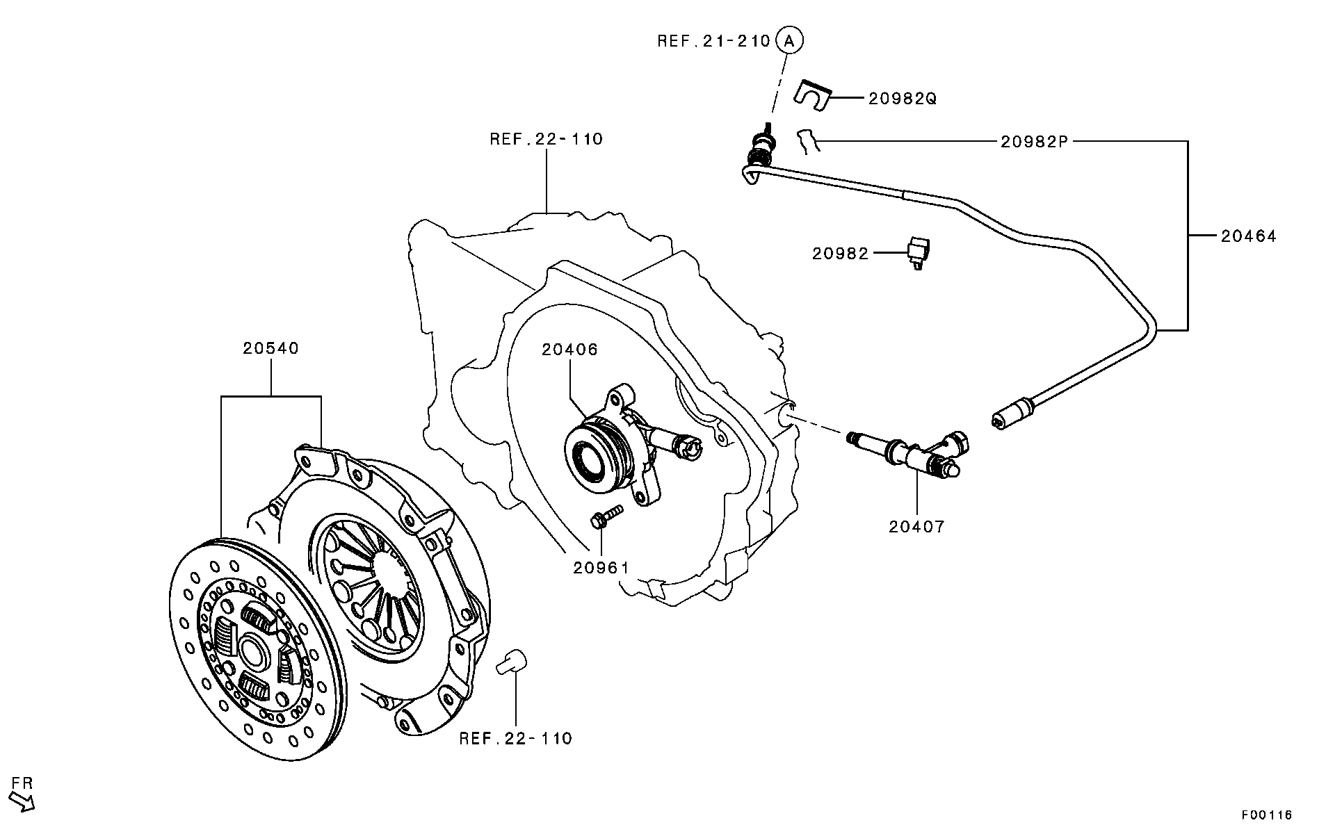 Mitsubishi 2300A055 - Нажимной диск сцепления autospares.lv