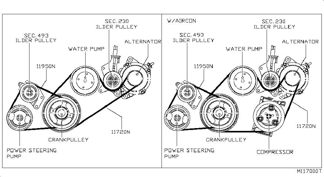 NISSAN 11950EB300 - Поликлиновой ремень autospares.lv