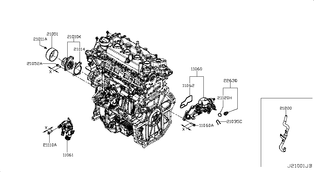 NISSAN 2101000Q2F - Водяной насос autospares.lv