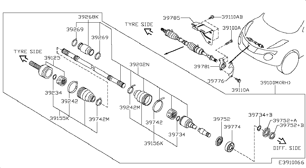 NISSAN C9B41-BU100 - Пыльник, приводной вал autospares.lv