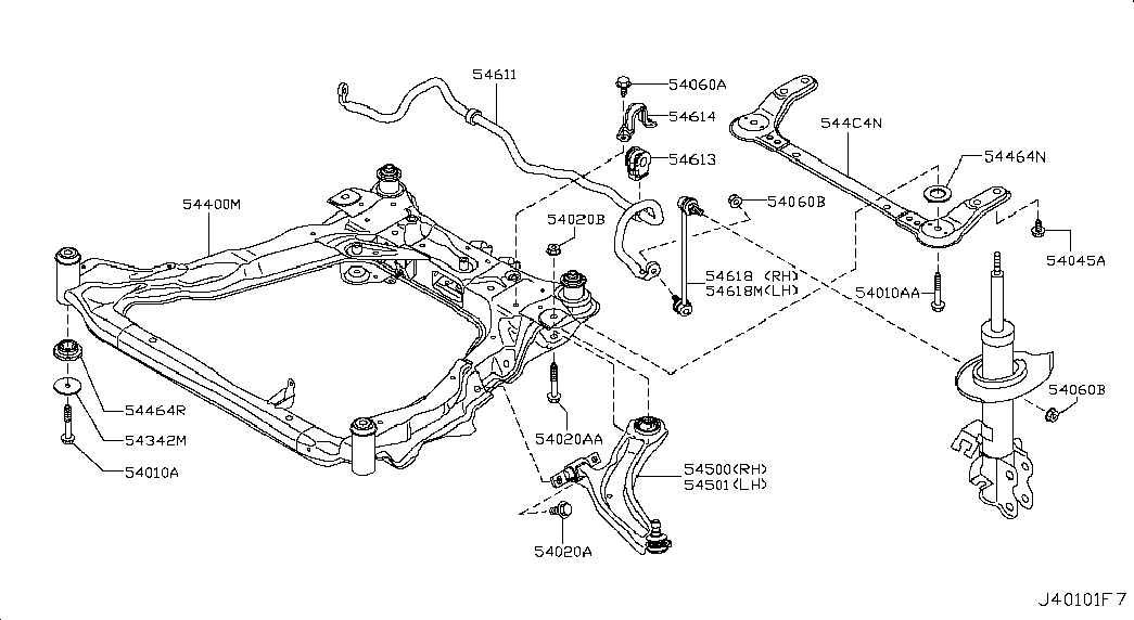 NISSAN 54618-1AA0E - Тяга / стойка, стабилизатор autospares.lv