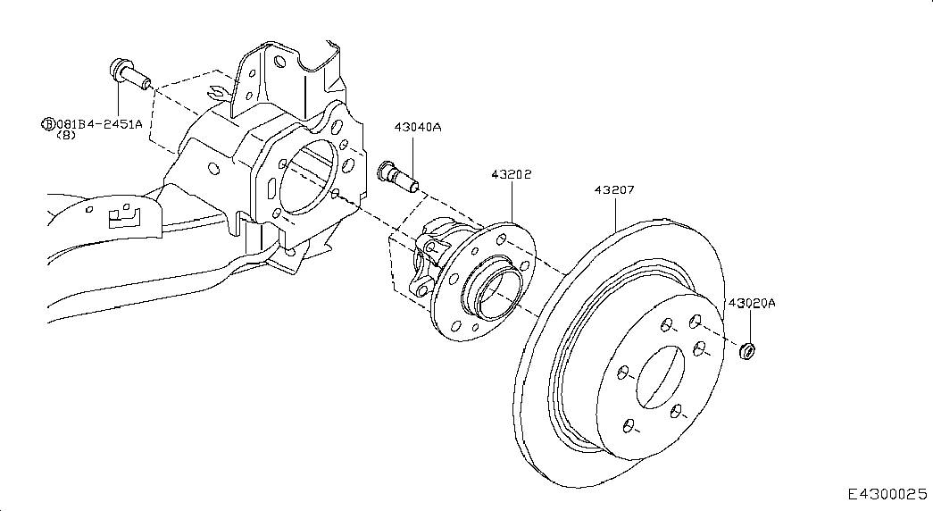 RENAULT 432064EA0A - ROTOR-DISC BRAKE,REAR AXLE autospares.lv