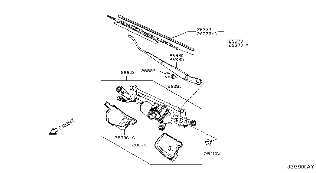 NISSAN 263604A00B - Щетка стеклоочистителя autospares.lv