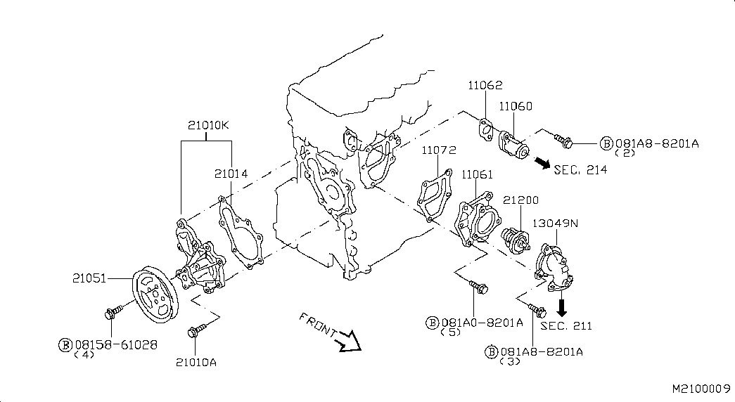 Infiniti 21200BN301 - Термостат охлаждающей жидкости / корпус autospares.lv