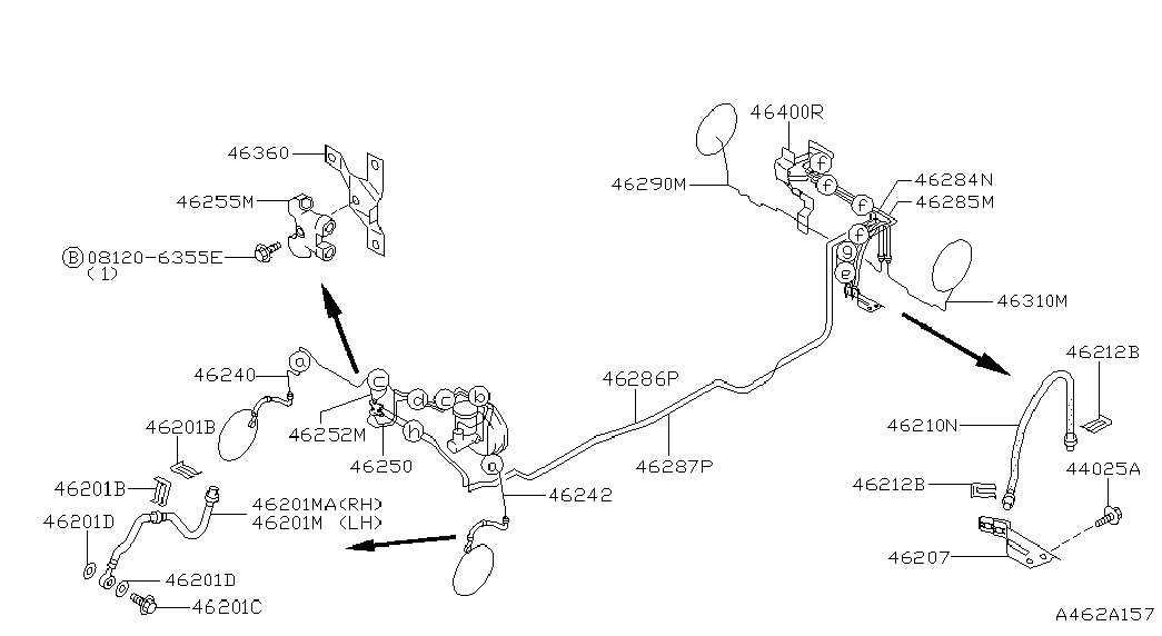 NISSAN 46214 01A17 - Тормозной шланг autospares.lv