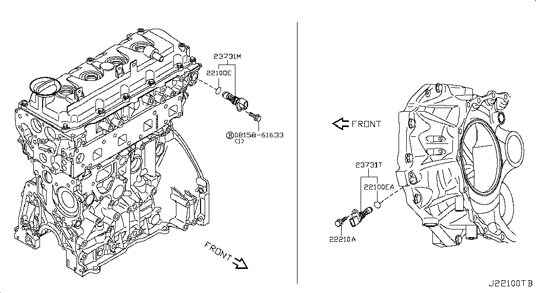 AWD 23731-EC00A - CRANKSHAFT POSITION SENSOR autospares.lv