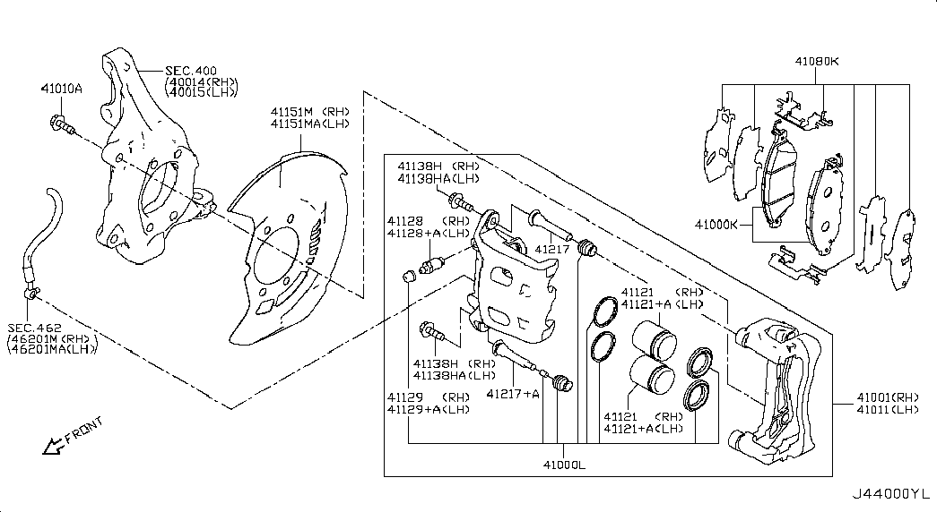 NISSAN 41121-3JA0A - Поршень, корпус скобы тормоза autospares.lv