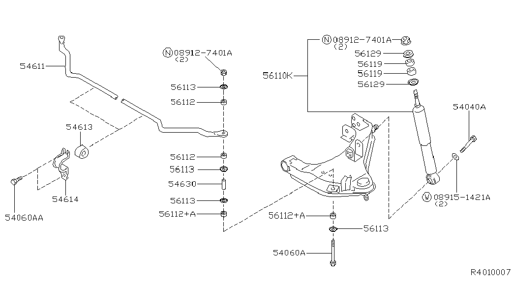 NISSAN 561120C000 - Втулка стабилизатора autospares.lv