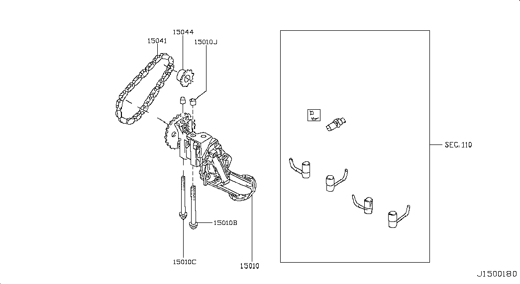 NISSAN 15010-00Q2H - Масляный насос autospares.lv
