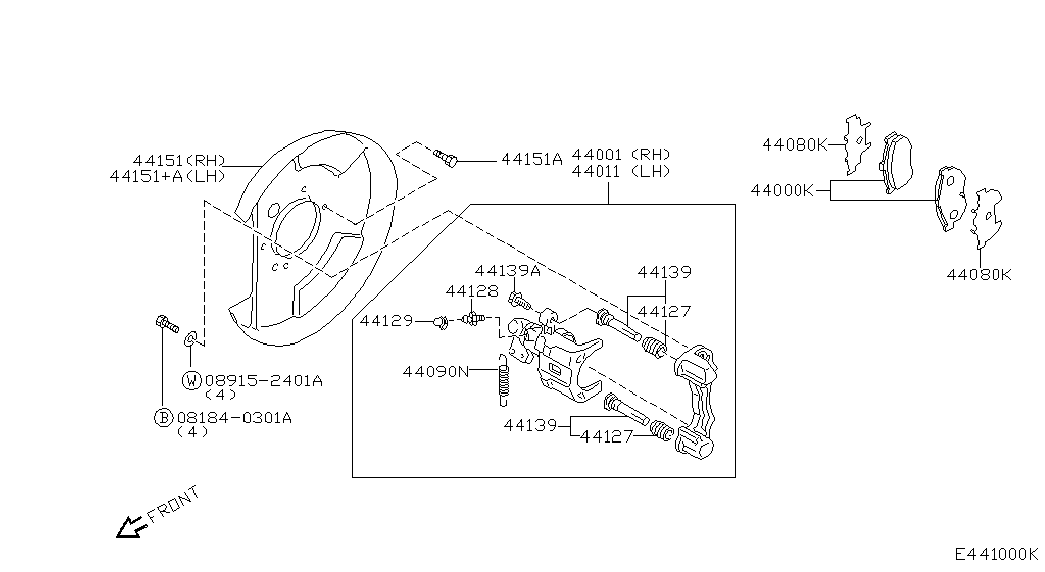 NISSAN D4060-BM40A - Тормозные колодки, дисковые, комплект autospares.lv