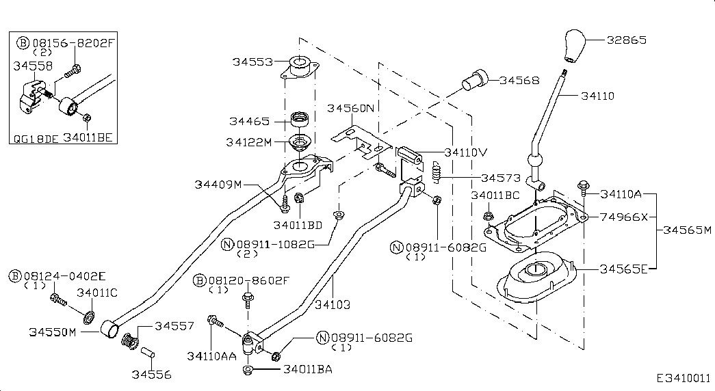 NISSAN 0124100Q0B - Гайка, выпускной коллектор autospares.lv